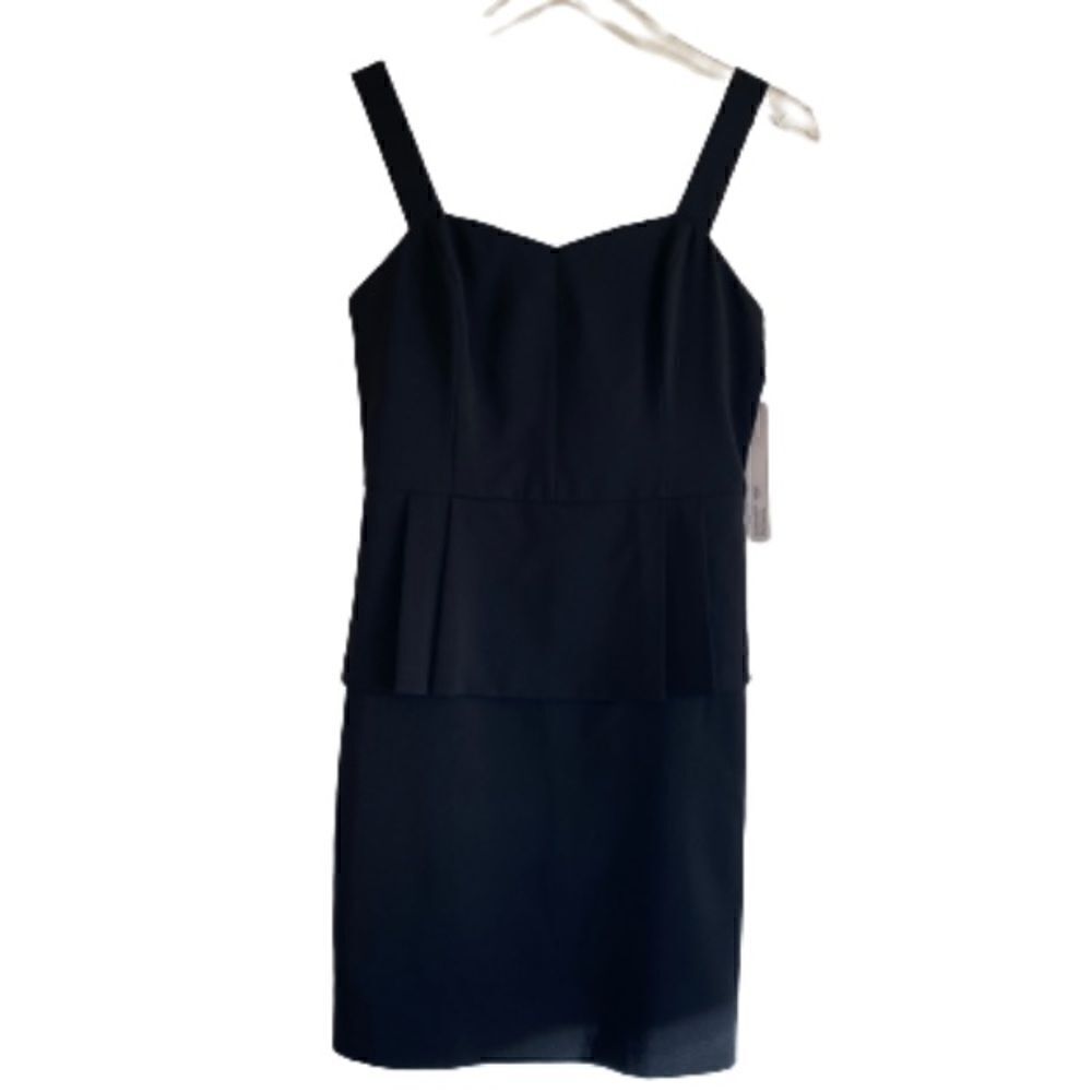 NWT Kensie Black Peplum Sleeveless Dress Size Small